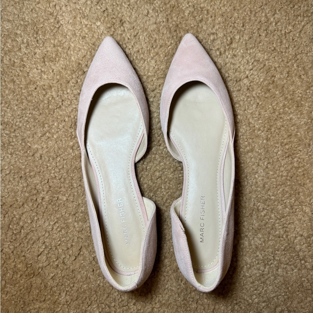 Marc Fisher Pink Pointed Toe D'Orsay Flats - Picture 8 of 9